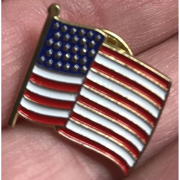 Other - Vintage American Flag‎ Lapel Pin Hat Vest Patriotic Service Collectable USA